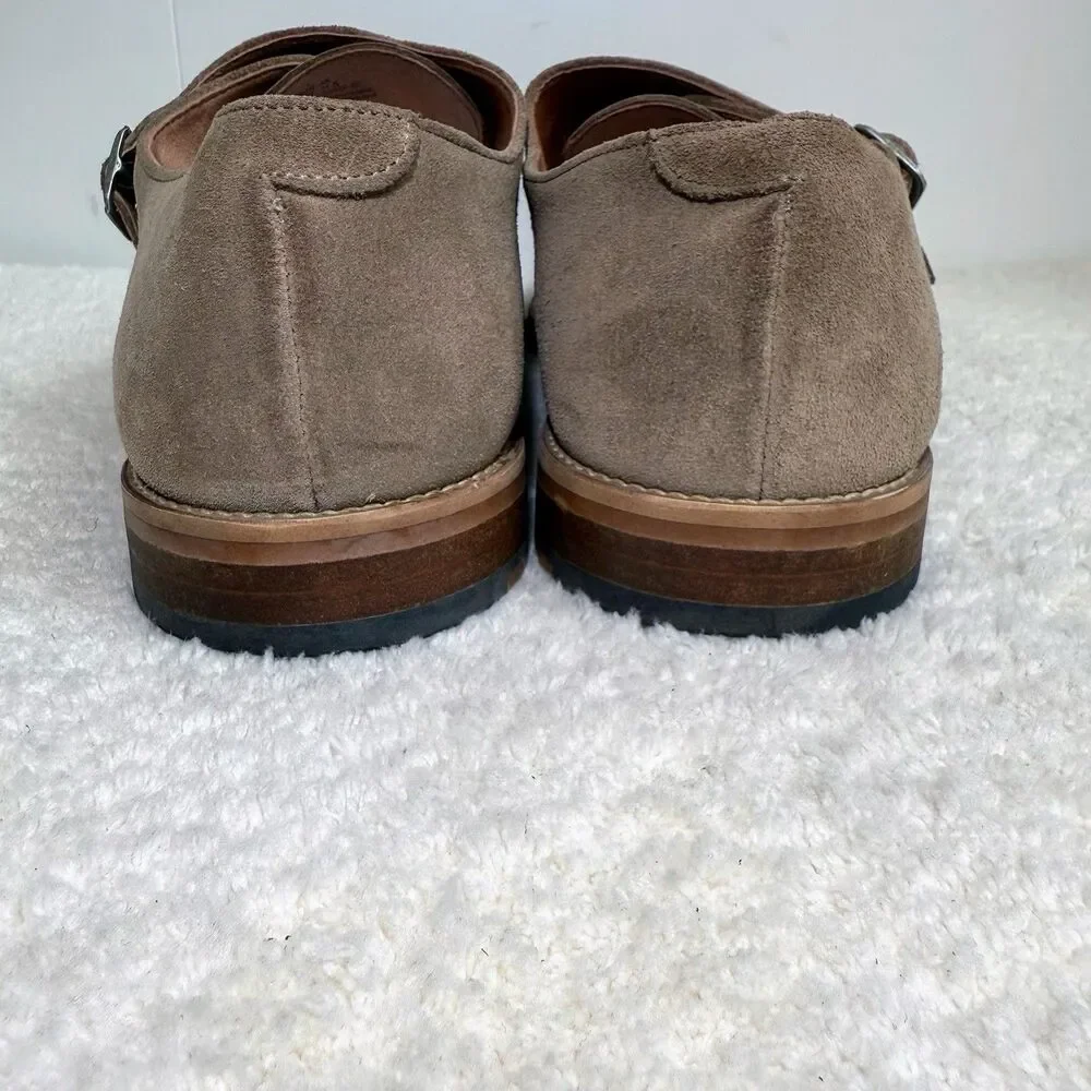 H&M SUEDE UPPERS AND LEATHER LINING MONKSTRAP US SIZE 11.5M MADE IN PORTUGAL